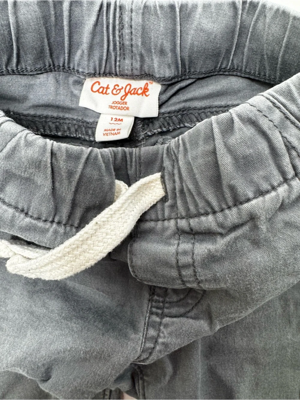 Cat & Jack Toddler Jogger Pants - Gray & Navy